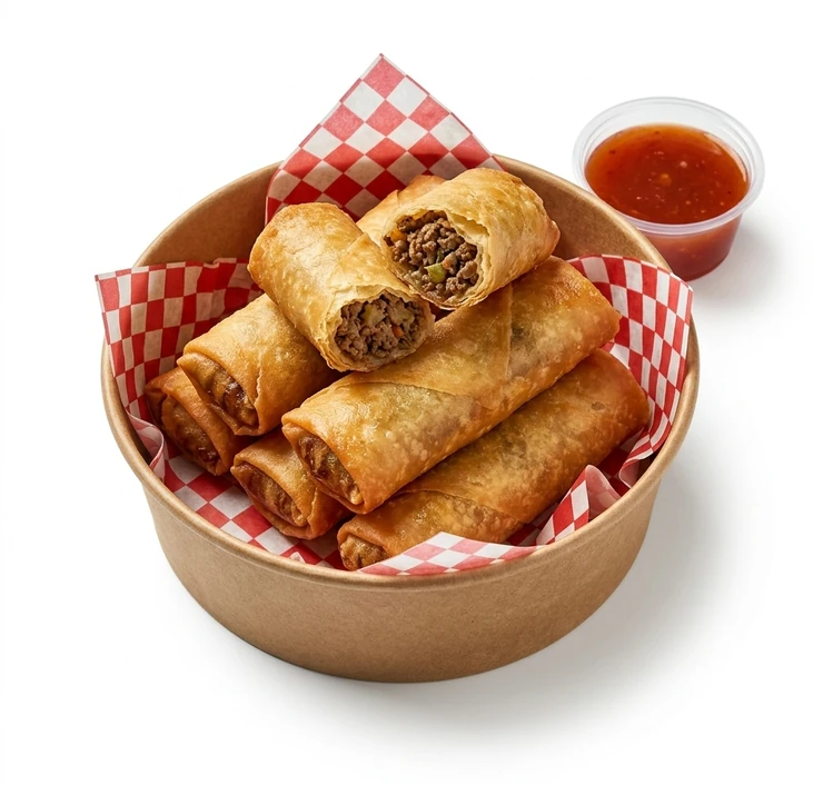 Beef Spring Rolls appetizer at Papa Nash's in Airdrie, AB